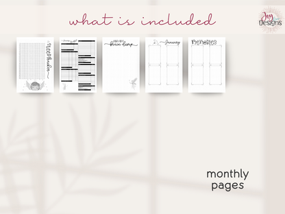 the elegant bullet dotted journal undated planner printable bujo minimalist planner digital download build your own journal coloring pages goodnotes planner notability planner aesthetic journal self care journal productivity planner goal setting notebook mindfulness planner creative journaling template diy planner digital stationery dotted or no dots pdf journal a4 a5 us letter 6x9 printable bullet journal pre made planner for beginners