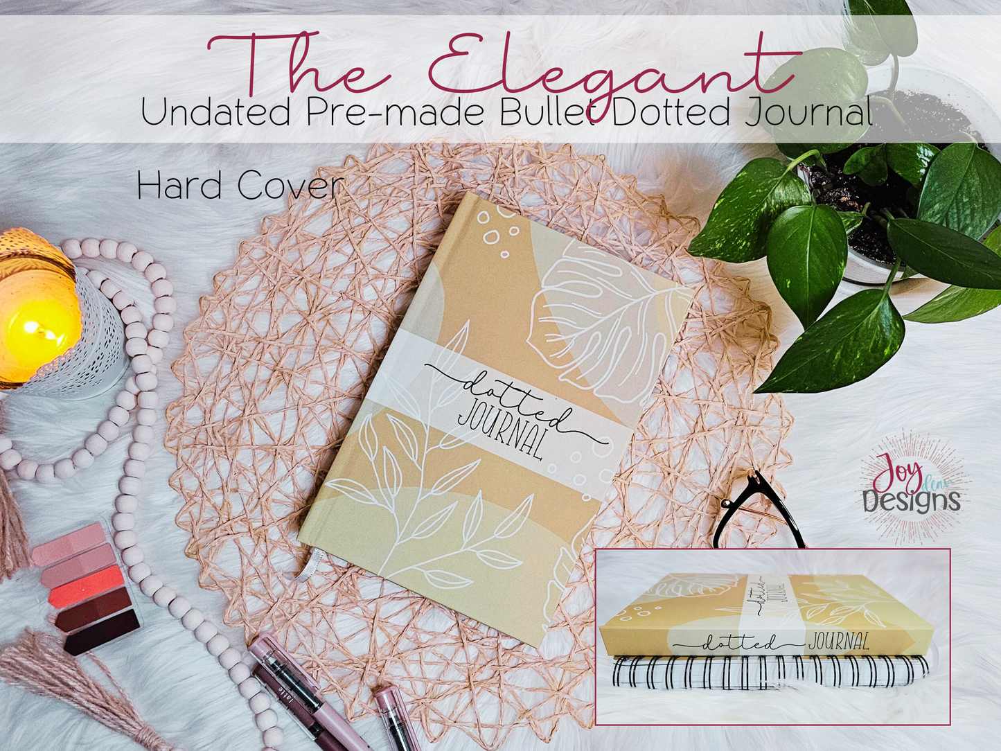 The Elegant: Undated Pre-Made Bullet Dotted Journal | Dot Grid Notebook | Premade Dotted Planner