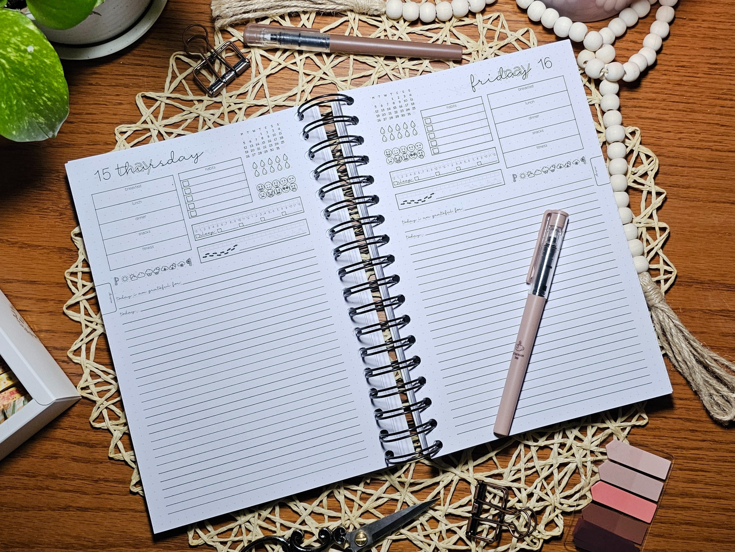 2025 wellness planner habit tracker journal daily planner with trackers self care journal fitness planner gratitude journal productivity planner mental health journal bullet journal, mindfulness planner goal setting planner water intake mood tracker