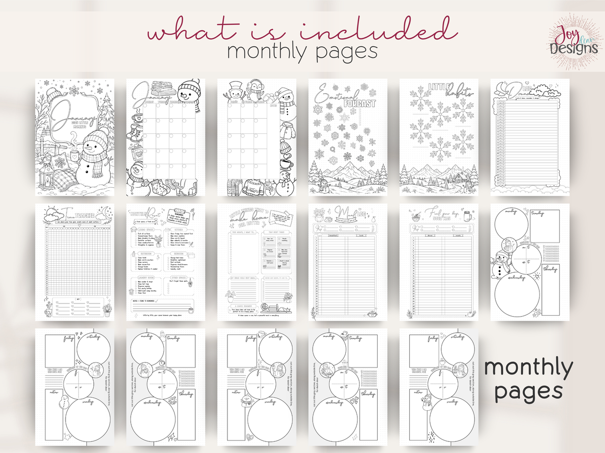 The Whimsy: Undated Premade Bullet Dotted Journal Planner | A little planning. A little colouring. A whole lot of whimsy. ✨