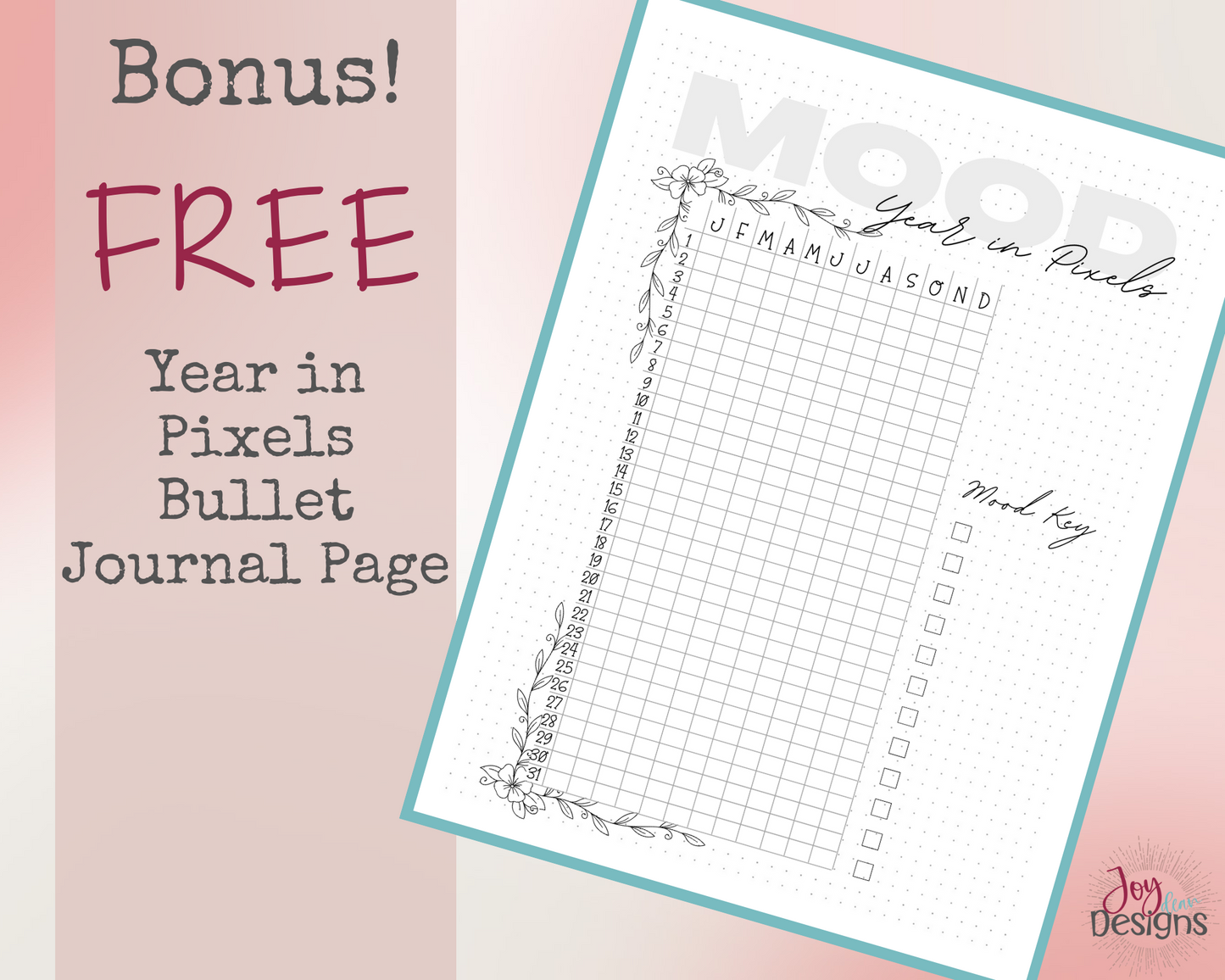 PreMade Weekly Planner Printable Bullet Dotted Journal Pages | Instant Download Printable Planner | Weekly Bujo Inserts Template PDF 2 Sizes