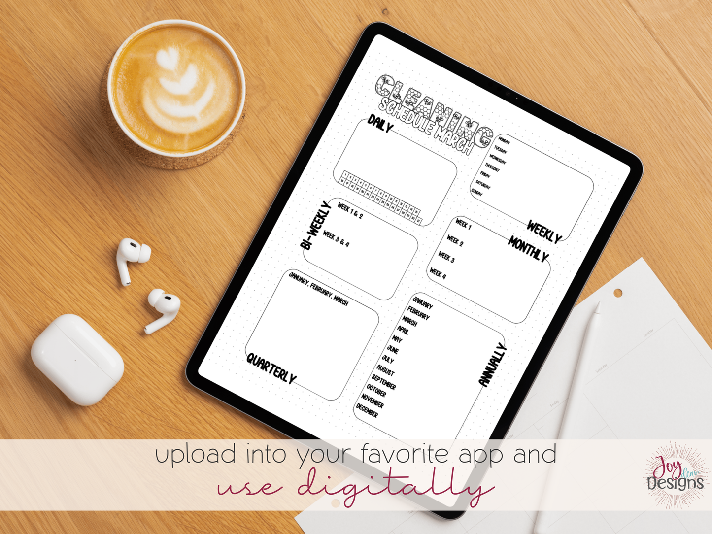 monthly cleaning schedule printable bundle digital cleaning planner pages home management binder inserts chore chart system daily weekly monthly quarterly annual cleaning tracker minimal black and white bujo style dotted and plain backgrounds pdf instant download goodnotes friendly household organization planner insert home cleaning routine house chores list spring cleaning checklist planning tools for busy moms students and families printable planner pages