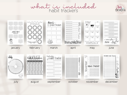 the elegant bullet dotted journal undated planner printable bujo minimalist planner digital download build your own journal coloring pages goodnotes planner notability planner aesthetic journal self care journal productivity planner goal setting notebook mindfulness planner creative journaling template diy planner digital stationery dotted or no dots pdf journal a4 a5 us letter 6x9 printable bullet journal pre made planner for beginners