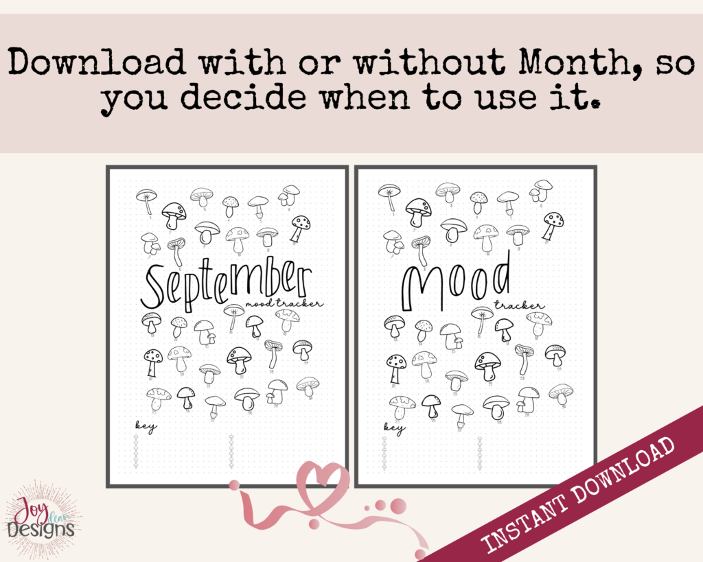Monthly mood tracker bullet journal instant download planner printable habit tracker digital daily weekly calendar 2022 2023 mental health anxiety relief color in pages coloring pages dotted bullett tracker bujo notebook goodnotes notability ipad