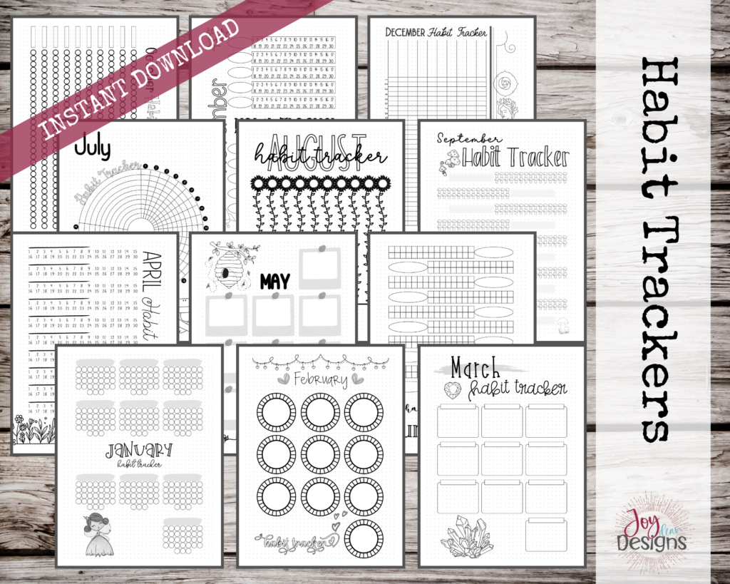 undated weekly planner pad printable bullet journal bujo bullett notebook goodnotes planner notability ipad digital notebook daily inserts download print yourself digital planner daily planner monthly planner dotted notebook mood habit sleep water