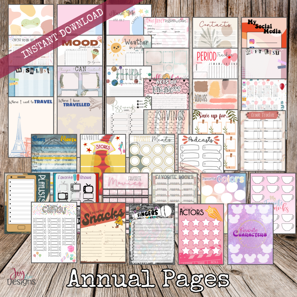 digital bullet journal planner bujo premade bullett journal 2024 jessicas journal notebook digital bullett goodnotes planner notability app ipad download templates printable bullit pages bulet mood anxiety sleep dream tracker spreads year in pixels